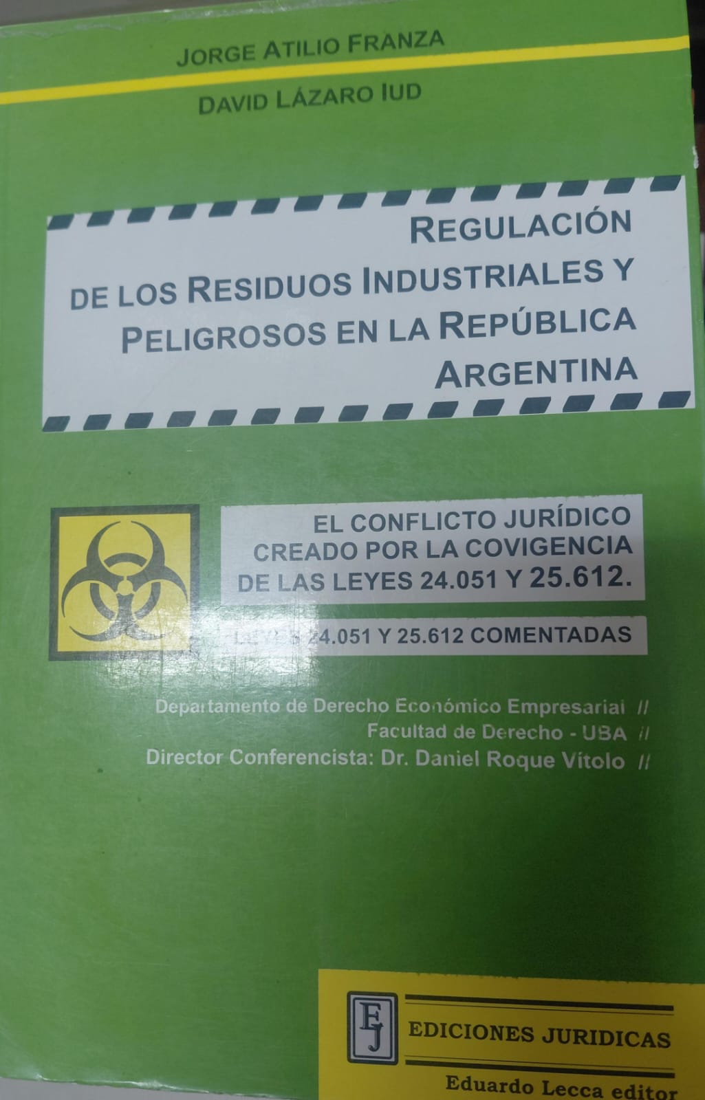 Portada: REGULACION DE LOS RECIDUOS INDUSTRIALES