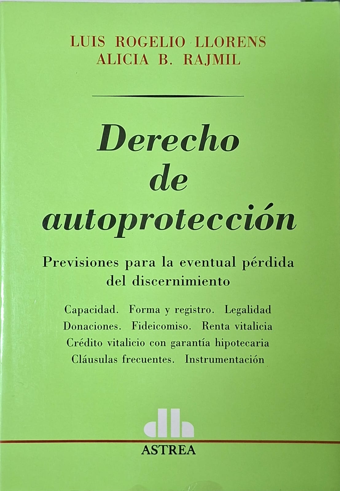Portada: DERECHO DE AUTOPROTECCION