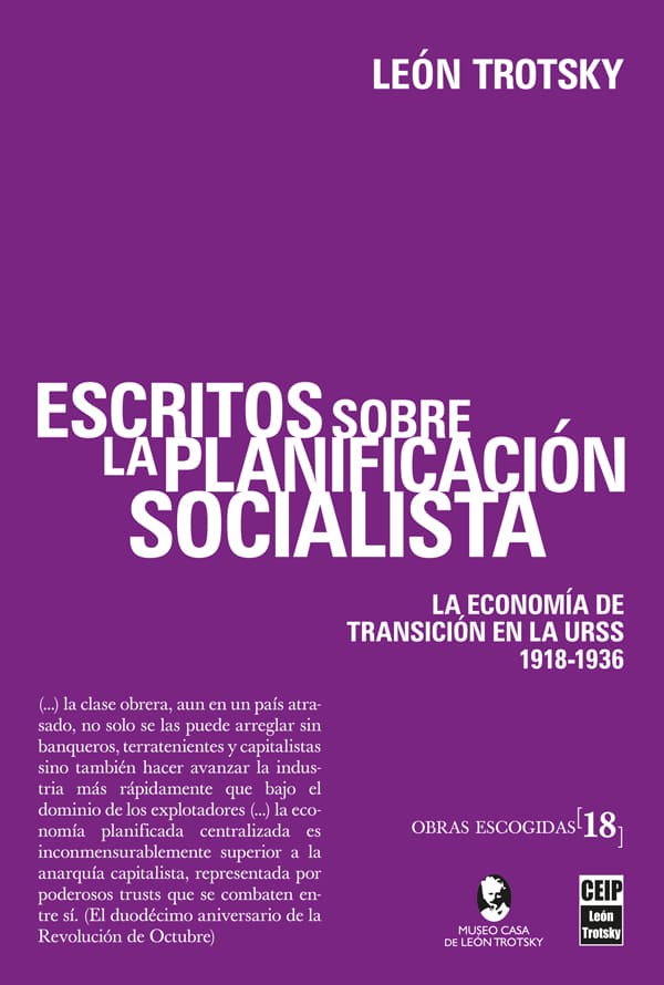 Portada: [Vol. 18] Escritos sobre la planificación socialista
