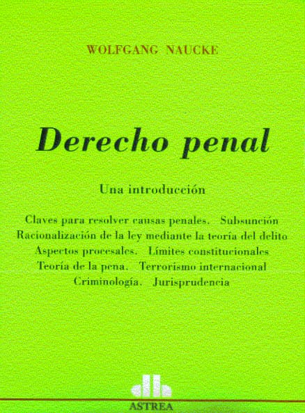 Portada: DERECHO PENAL