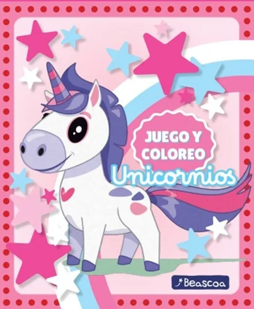 Portada: JUEGO Y COLOREO UNICORNIOS