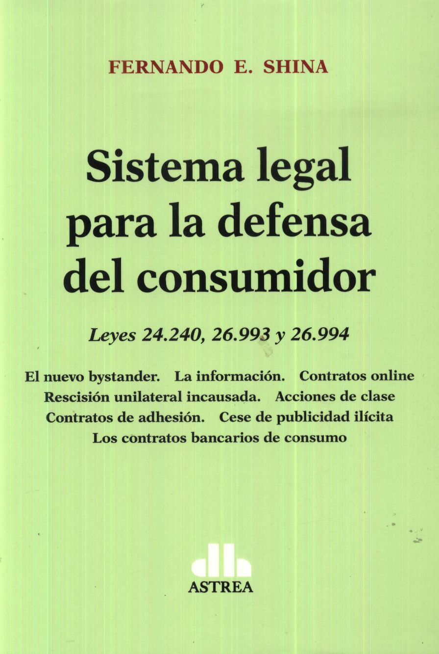 Portada: SISTEMA LEGAL PARA LA DEFENSA DEL CONSUMIDOR