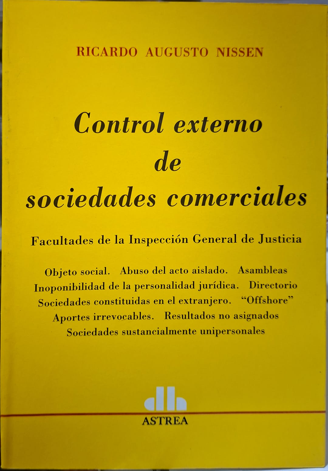 Portada: CONTROL EXTERNO DE SOCIEDADES COMERCIALES