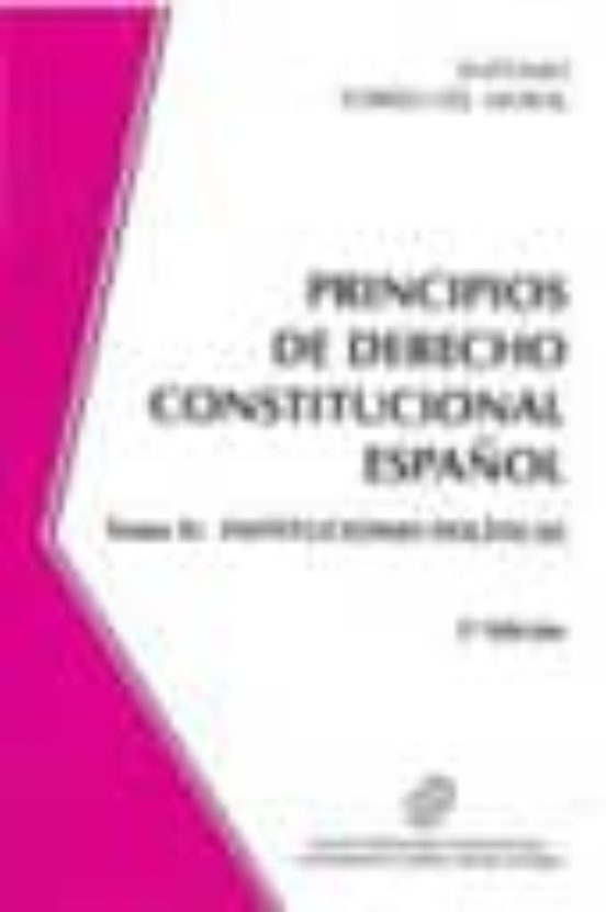 Portada: PRINCIPIOS DE DERECHO CONSTITUCIONAL ESPAÑOL