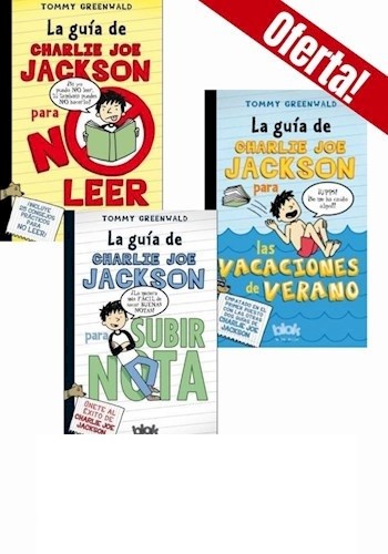 Portada: PACK LA GUIA DE CHARLIE JOE JACKSON PARA NO LEER - PARA SUBIR LA NOTA - PARA LAS VACACIONES