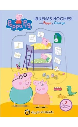 Portada: BUENAS NOCHES CON PEPPA Y GEORGE - MIS VENTANAS MAGICAS