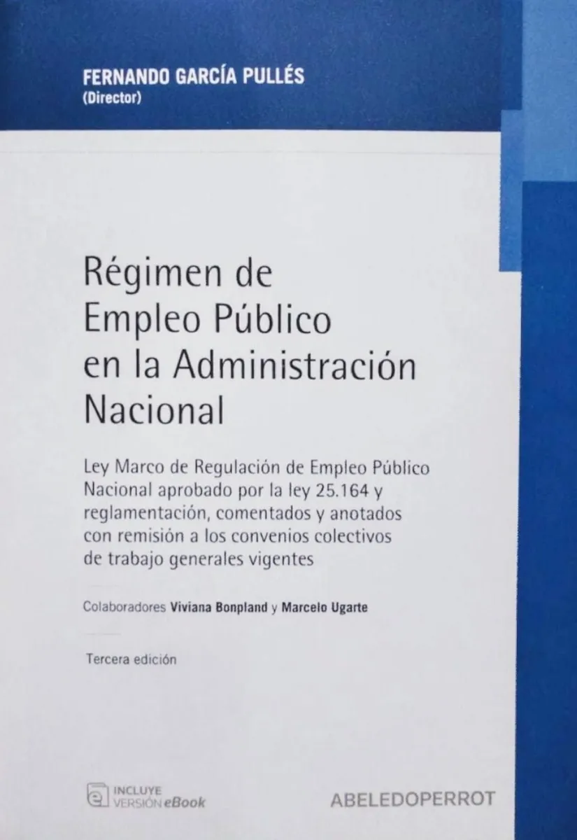 Portada: REGIMEN DE EMPLEO PUBLICO EN LA ADMINISTRACION NACIONAL