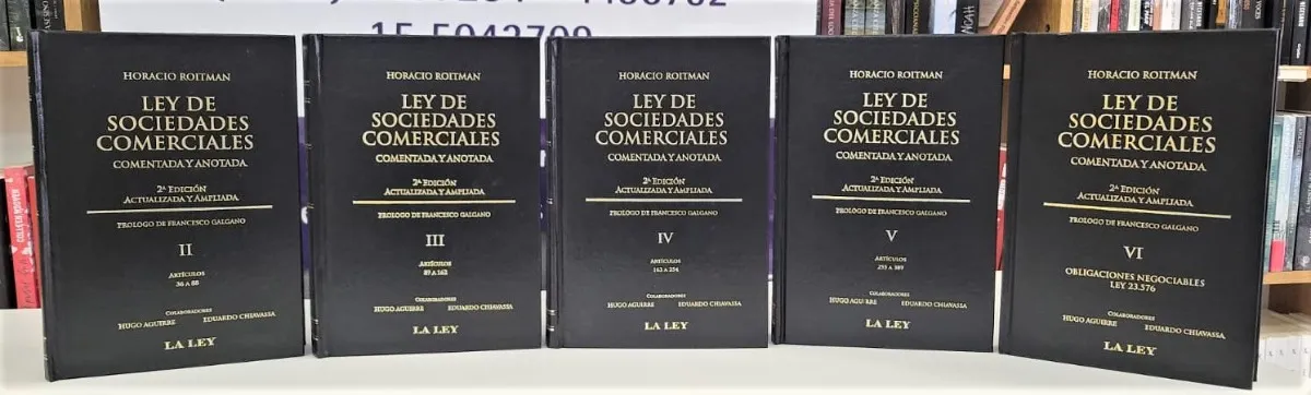 Portada: LEY DE SOCIEDADES COMERCIALES. 5 TOMOS
