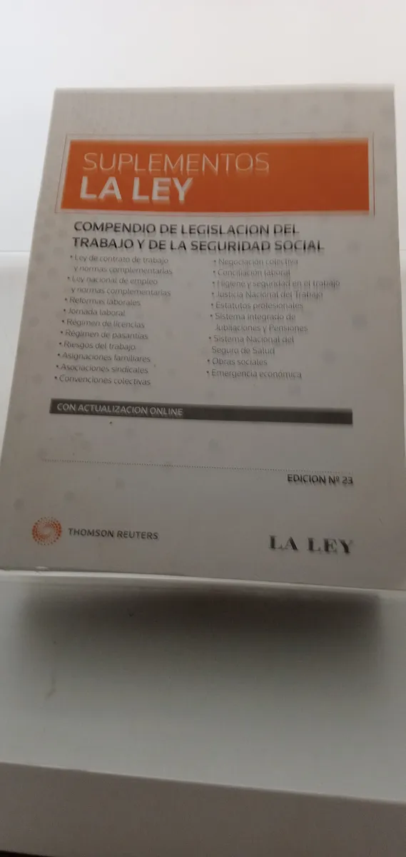 Portada: SUPLEMENTOS LA LEY - COMPENDIO DE LEGISLACION DEL TRABAJO YDE LA SEGURIDAD SOCIAL