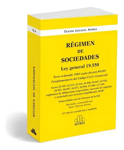 Portada: RÉGIMEN DE SOCIEDADES
