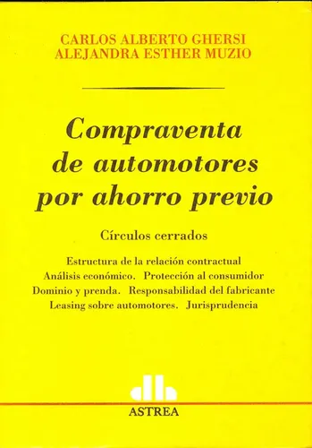 Portada: COMPRAVENTA DE AUTOMOTORES POR AHORRO PREVIO