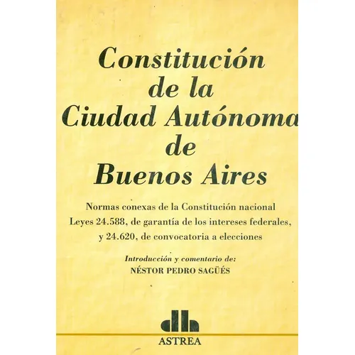 Portada: CONSTITUCION DE LA CIUDAD AUTONOMA DE BUENOS AIRES
