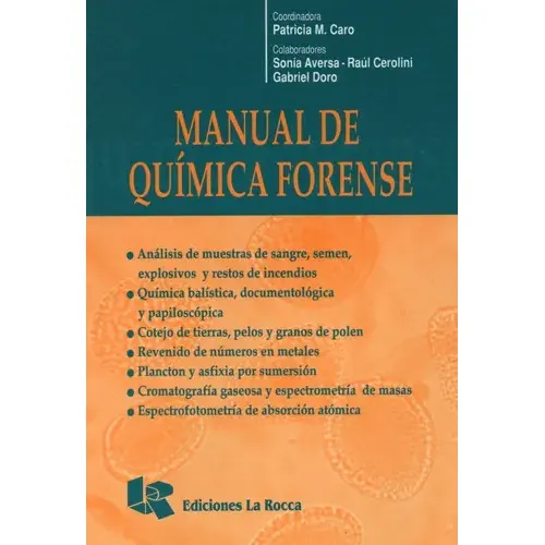 Portada: Manual De Química Forense