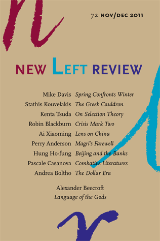 Portada: NEW LEFT REVIEW ENE/ FEB 2012