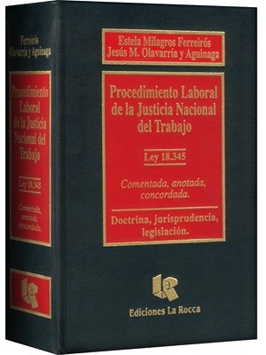 Portada: Procedimiento laboral de la Justicia Nacional del Trabajo