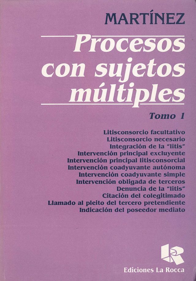 Portada: PROCESOS CON SUJETOS MULTIPLES TOMO 1 Y 2