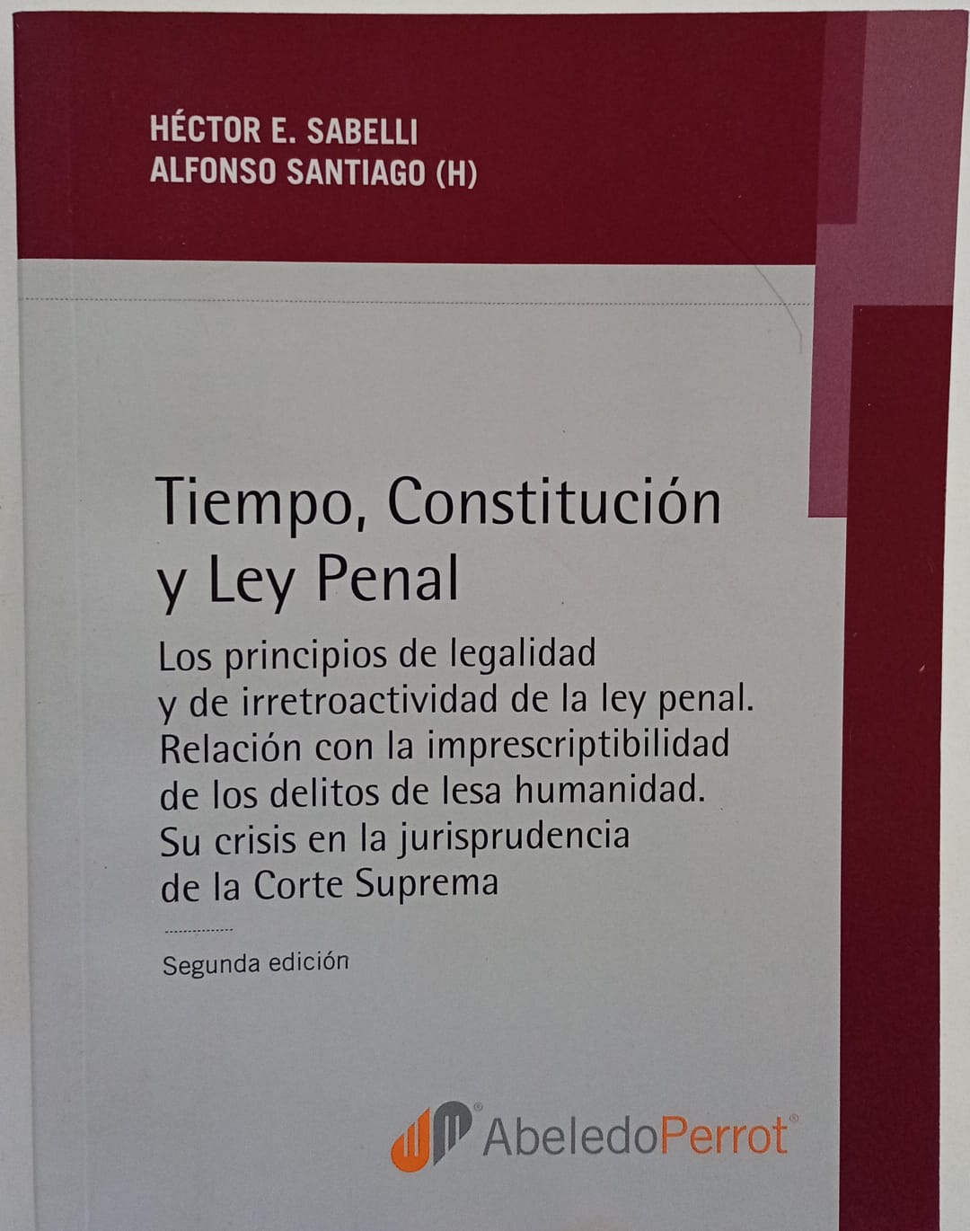 Portada: TIEMPO,CONSTITUCION Y LEY PENAL