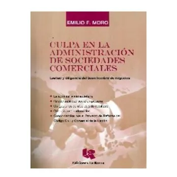 Portada: CULPA EN LA ADMINISTRACION DE SOCIEDADES COMERCIALES