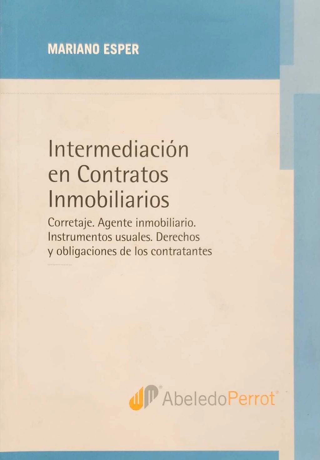 Portada: INTERMEDIACION EN CONTRATOS INMOBILIARIOS